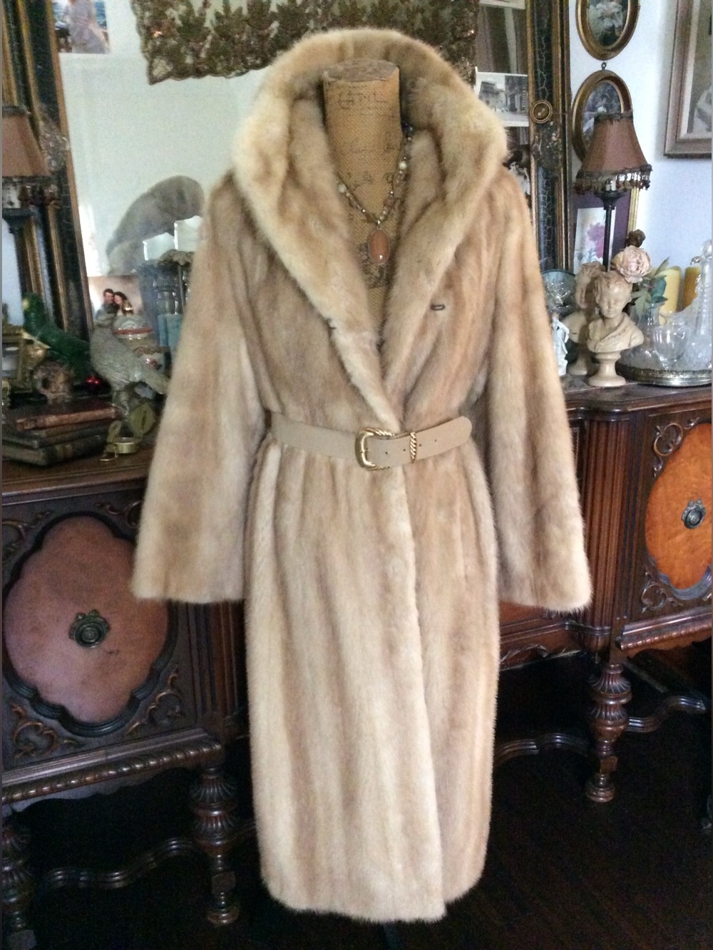 Vintage 60’s Palomino Blond Full Length Mink Fur